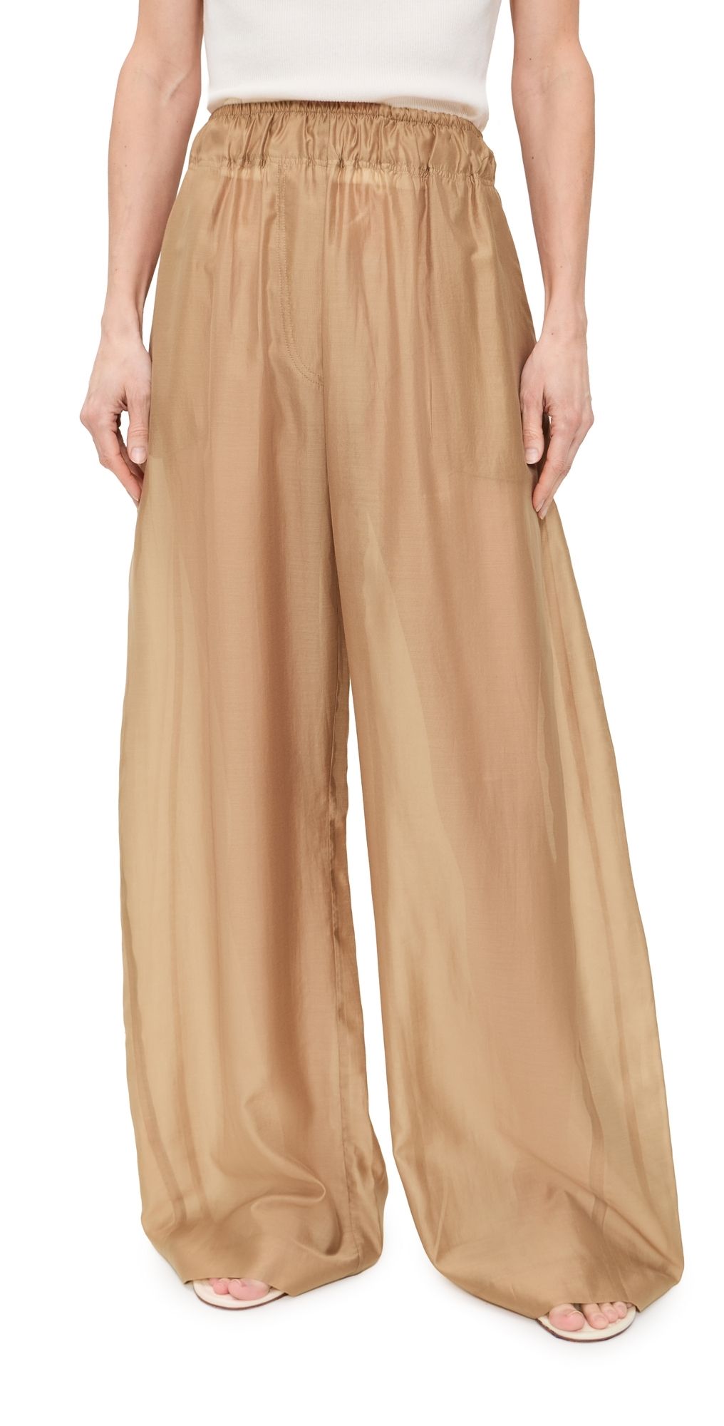 The Latest Dora Petite Popeline Trousers Nude 42