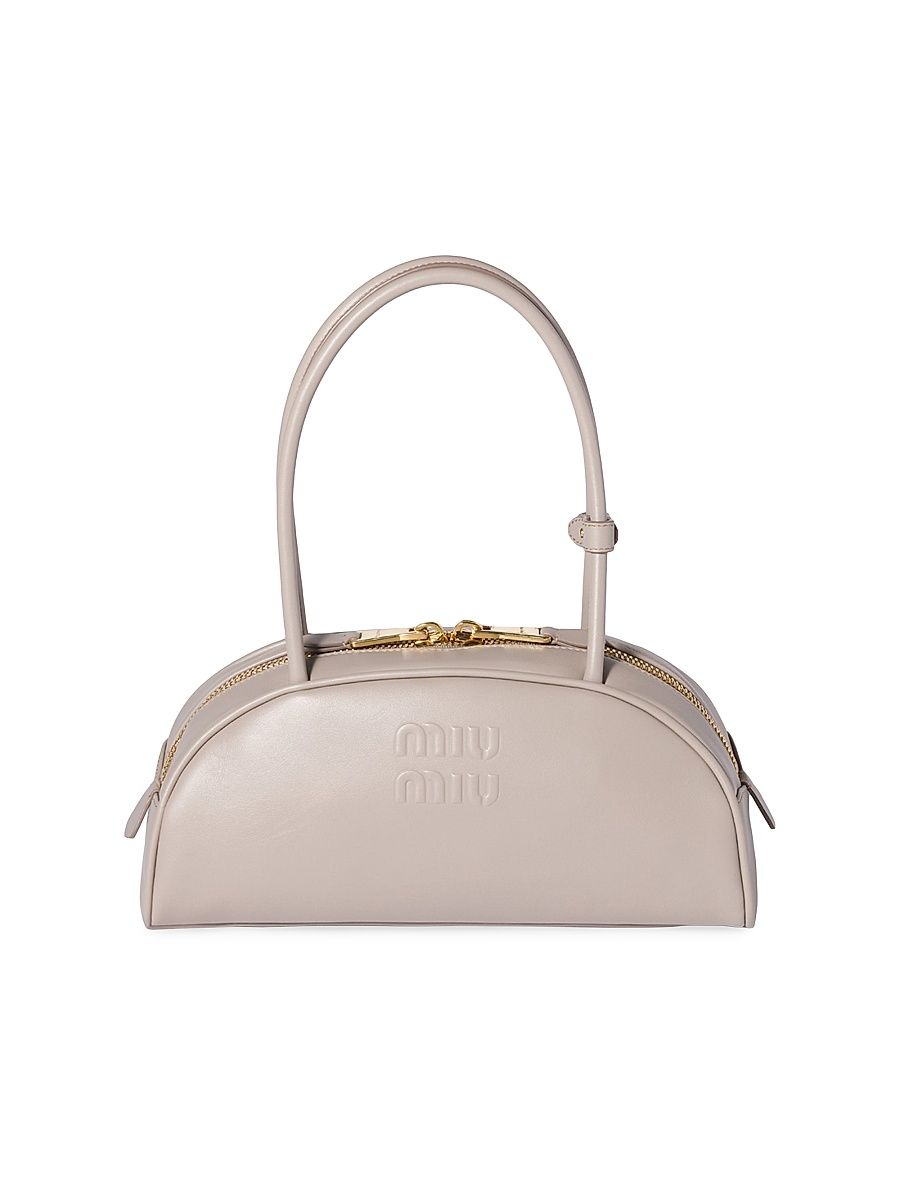 Women's Beau Leather East West Top Handle Bag - Grey