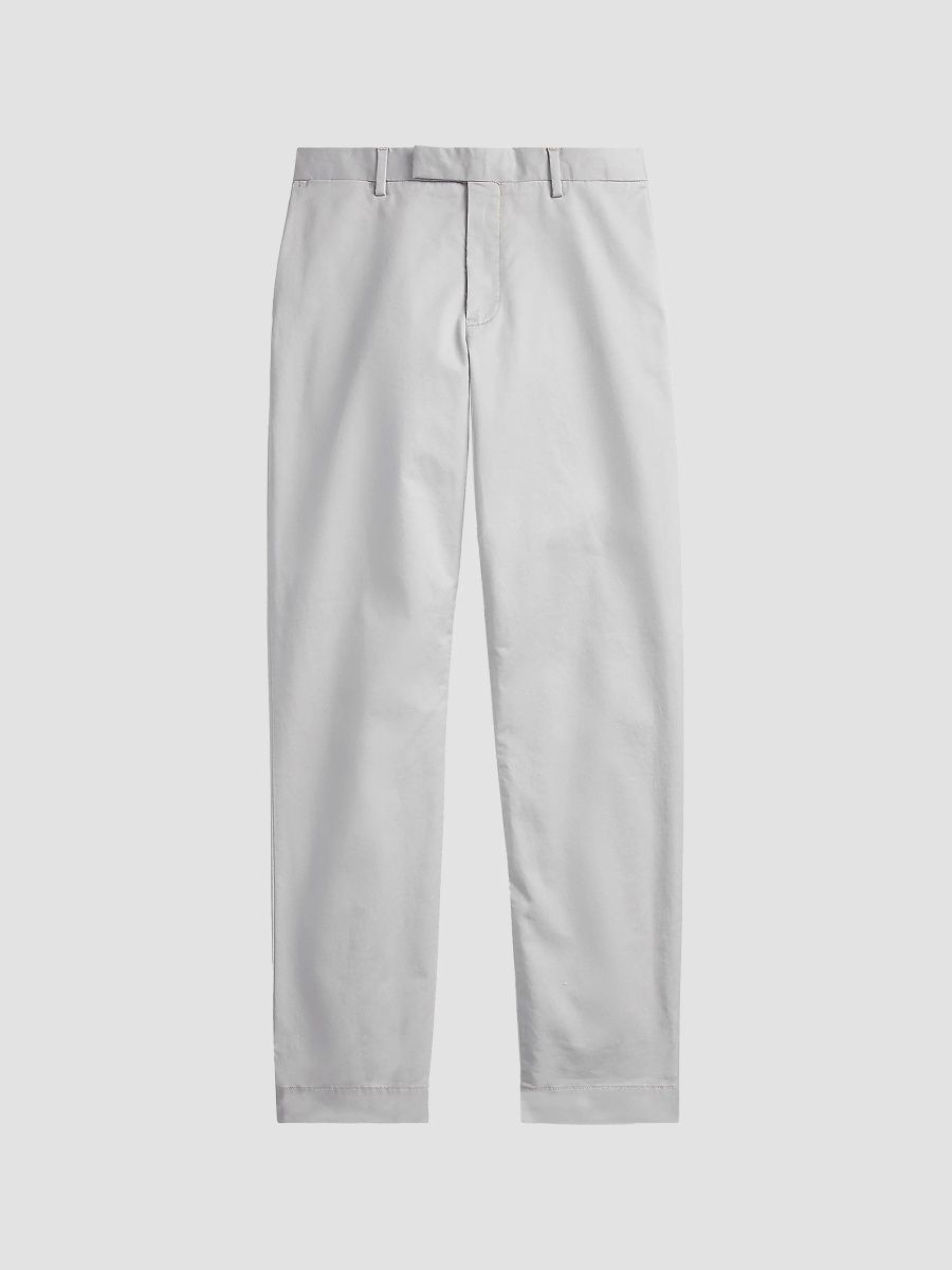 Polo Ralph Lauren Men's Military Stretch-Cotton Mid-Rise Straight-Leg Pants - Grey Fog - Size 38