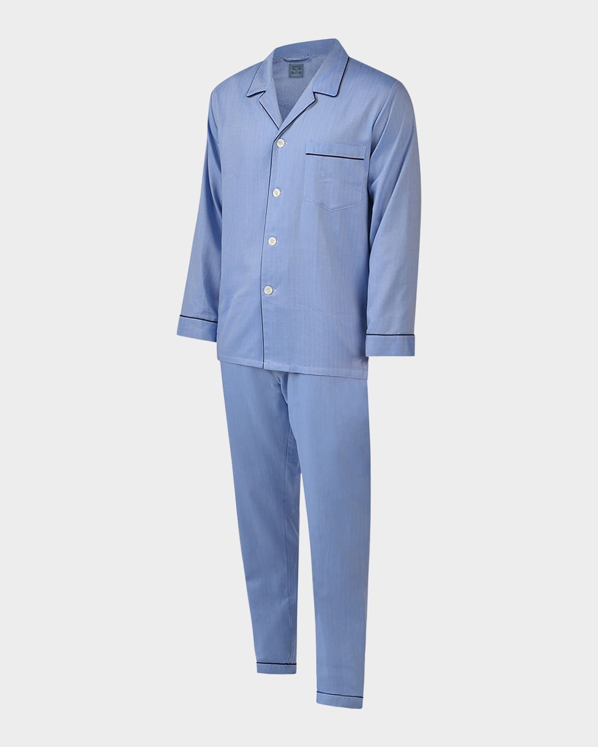 Men & apos;s Piped Pajama Set