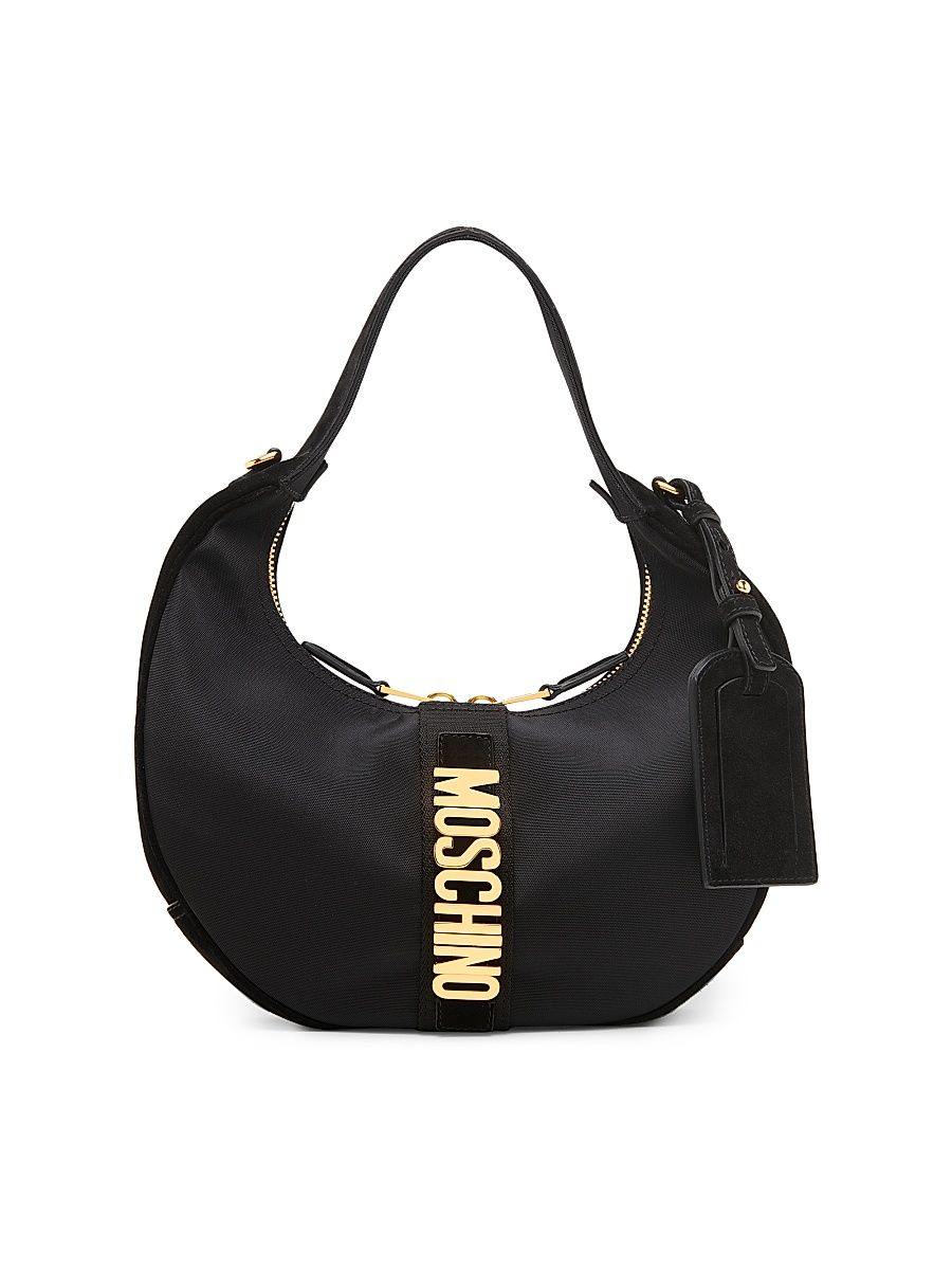 Women's Carry Me Logo Shoulder Bag - Black Black Galvani