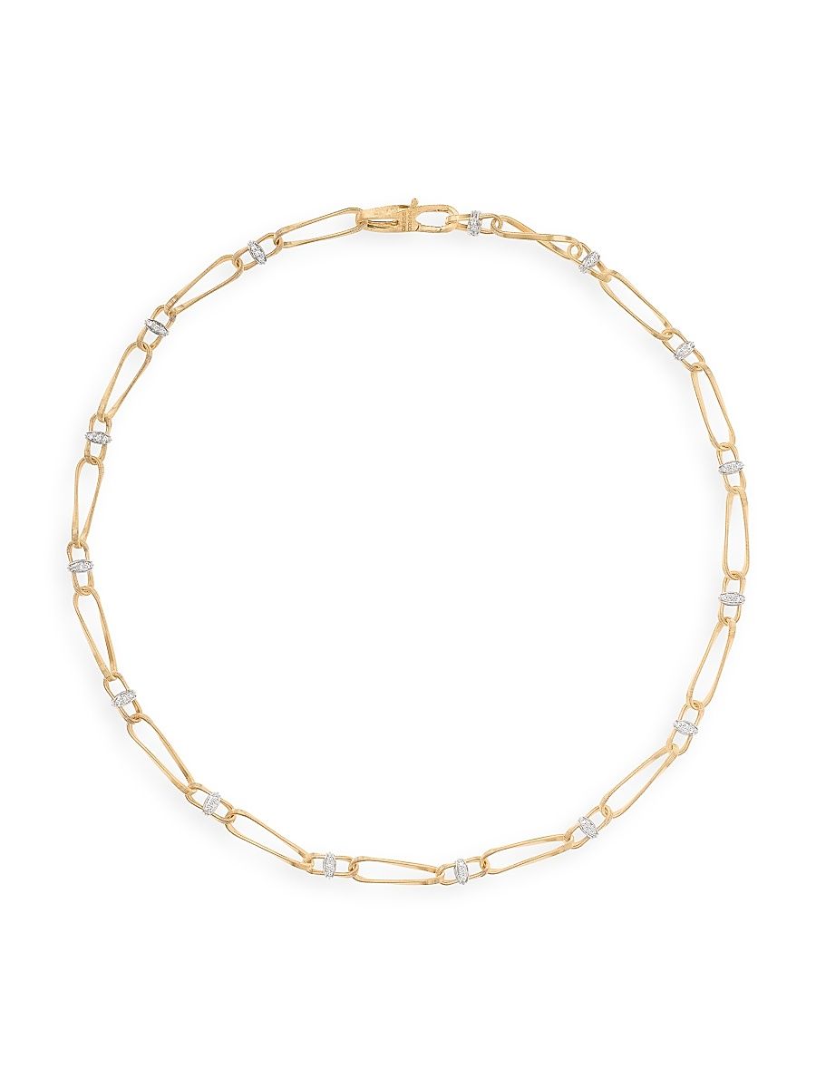 Women's Marrakech Onde Two-Tone 18K Gold & 0.75 TCW Diamond Chain Necklace - Yellow Gold