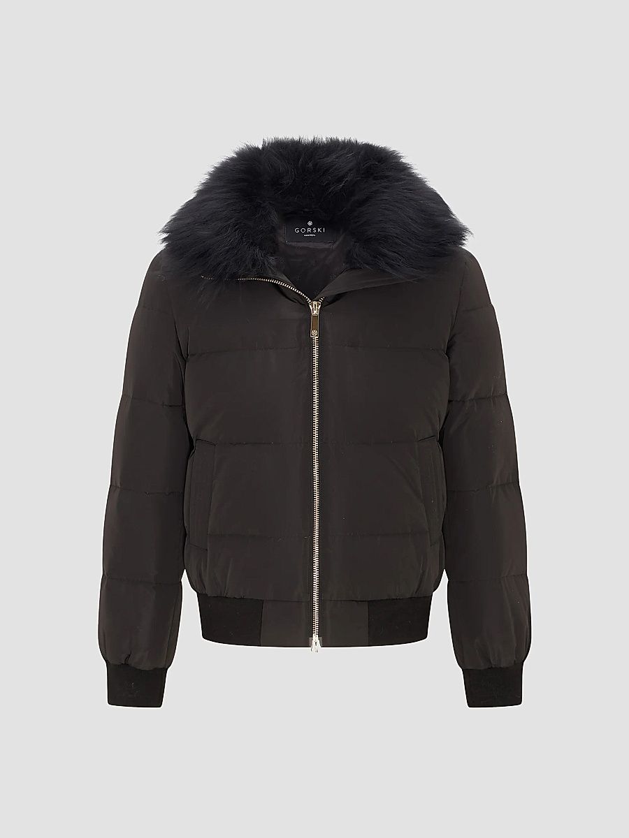 Gorski Women's Quilted Down Coat - Black - Size XL