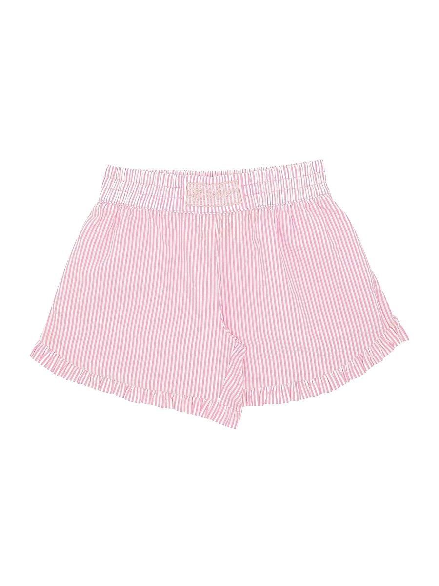 Little Girl's & Girl's Striped Cotton Shorts - Pink - Size 12