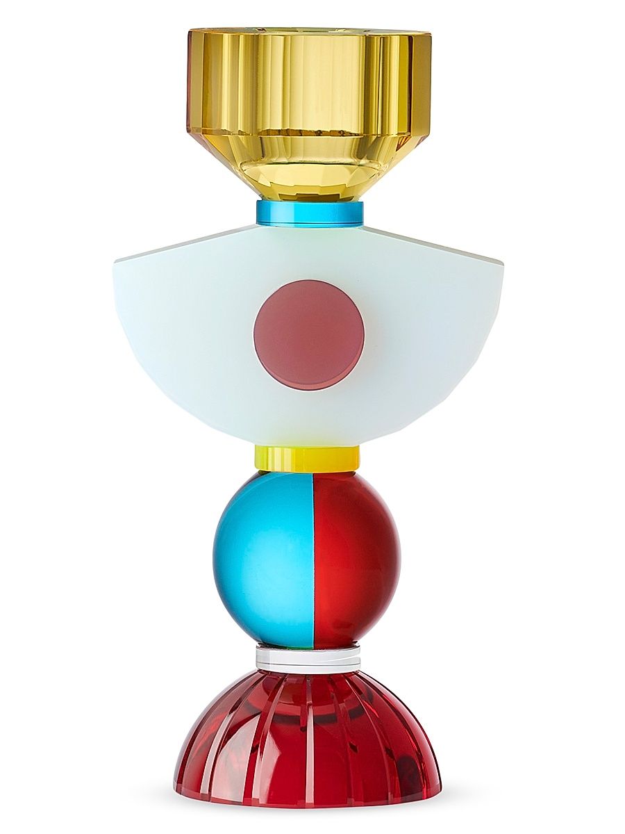 India Crystal Candleholder - Red