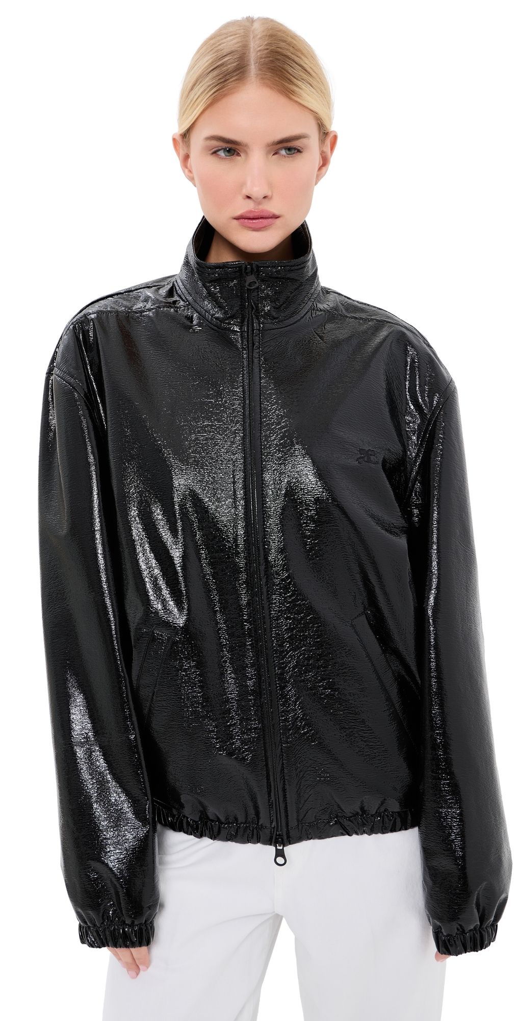 Courrèges Vinyl Tracksuit Jacket Black XL
