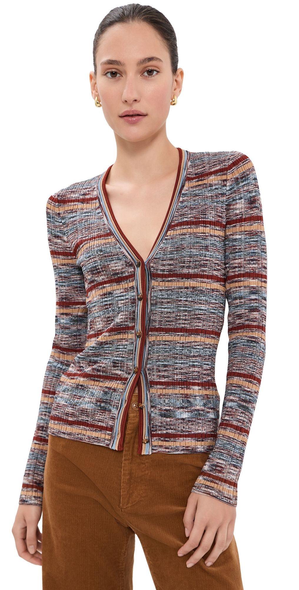 Veronica Beard Calliope Cardigan Rust Multi XL
