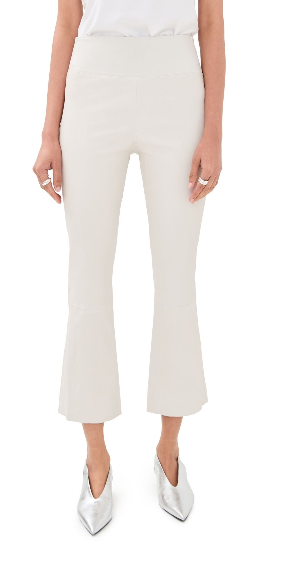 SPRWMN Leather Crop Flare Pants Shell L