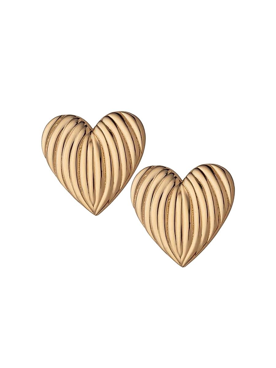 Women's Luba 18K-Gold-Plated Earrings - Yellow Gold Plated Silver