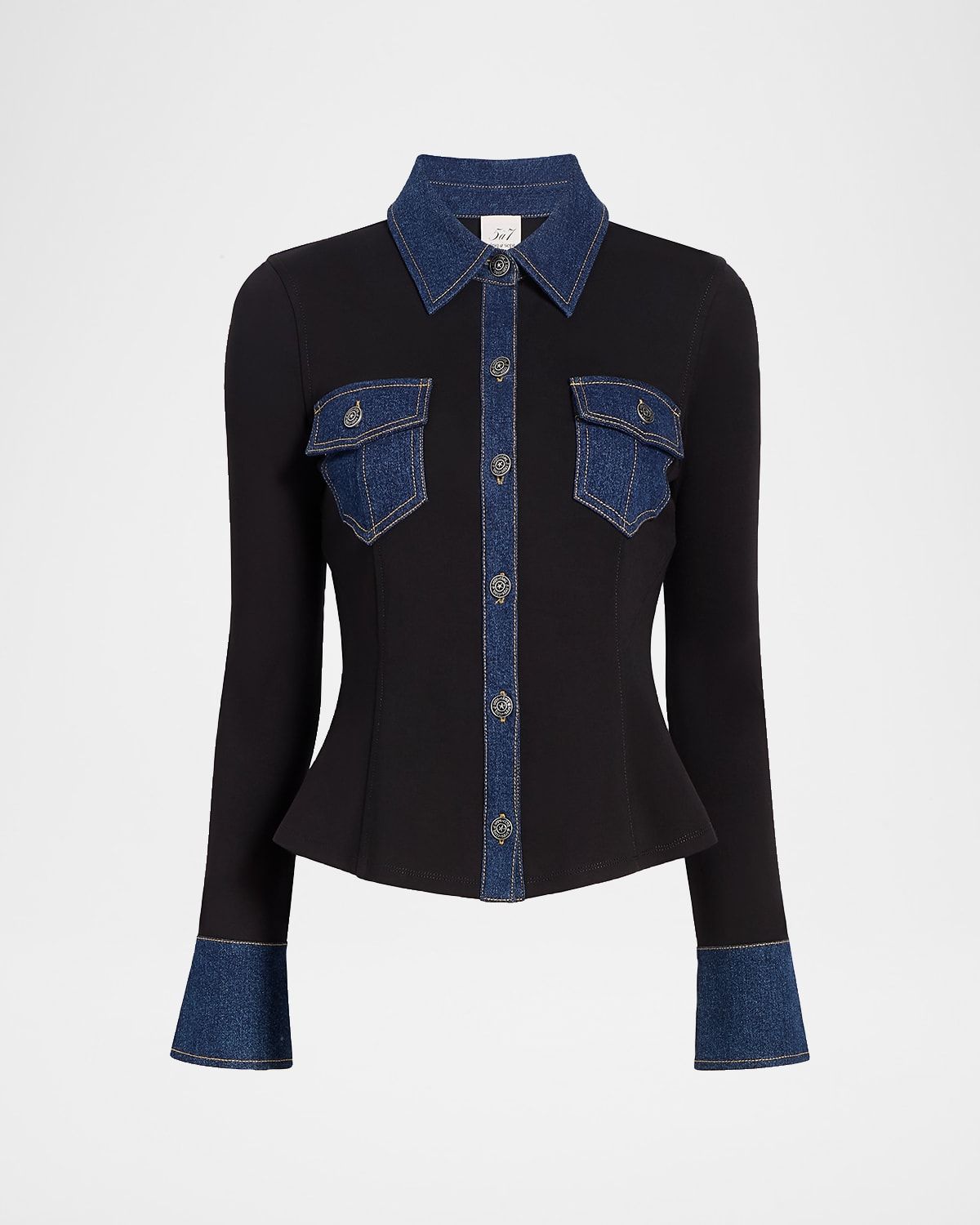 Aliza Denim Button-Front Shirt