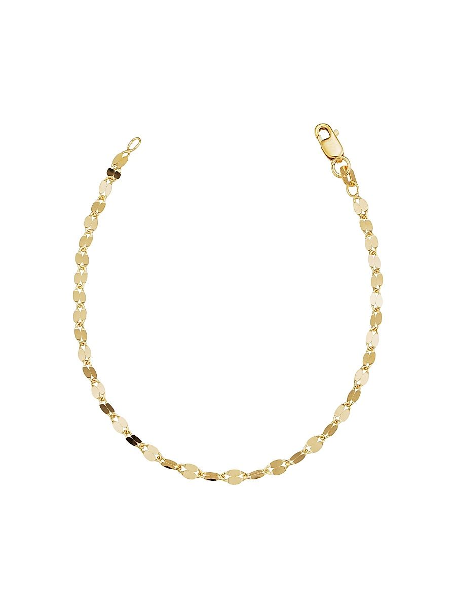 Women's 14K Yellow Gold Cabaret Chain Anklet - Gold - Size 10