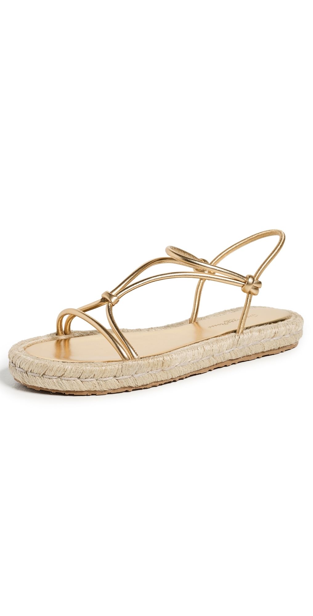 Gianvito Rossi Nappa Silk Corda Sandals Mekong/Naturale 39.5