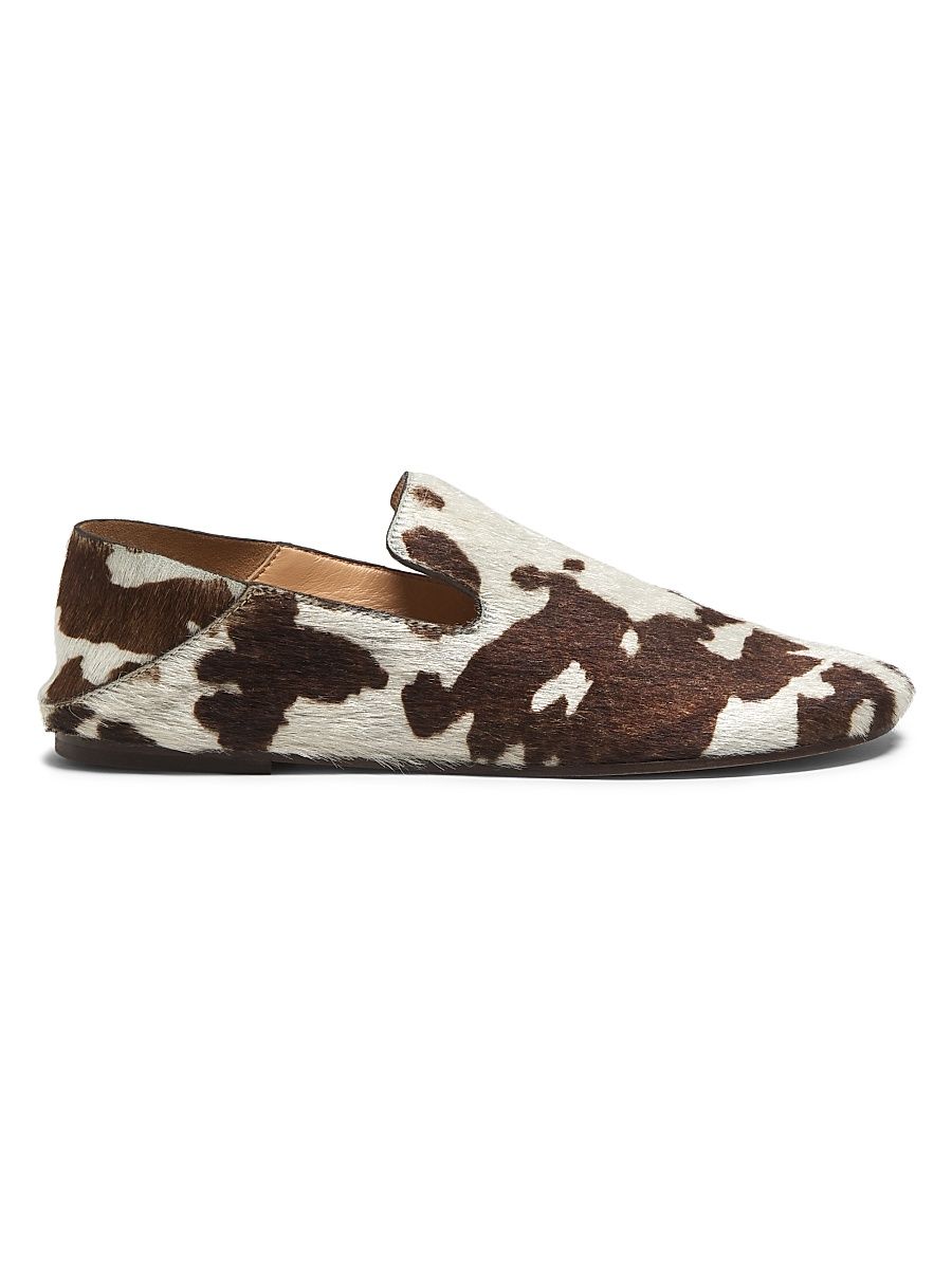 Women's Kali Calf Hair Loafers - Calf Print - Size 8.5
