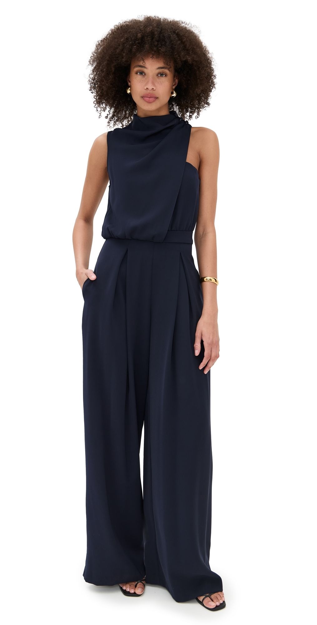 Black Halo Floella Jumpsuit Navy 14