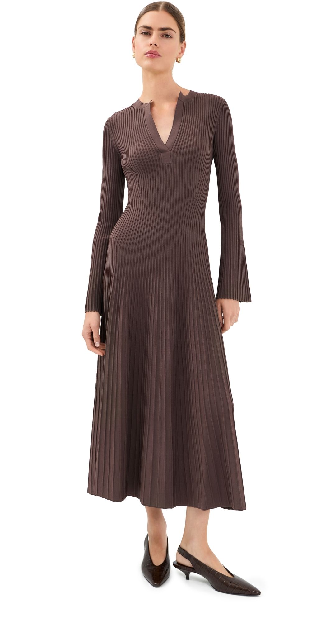 SIMKHAI Genna Dress Chocolate M