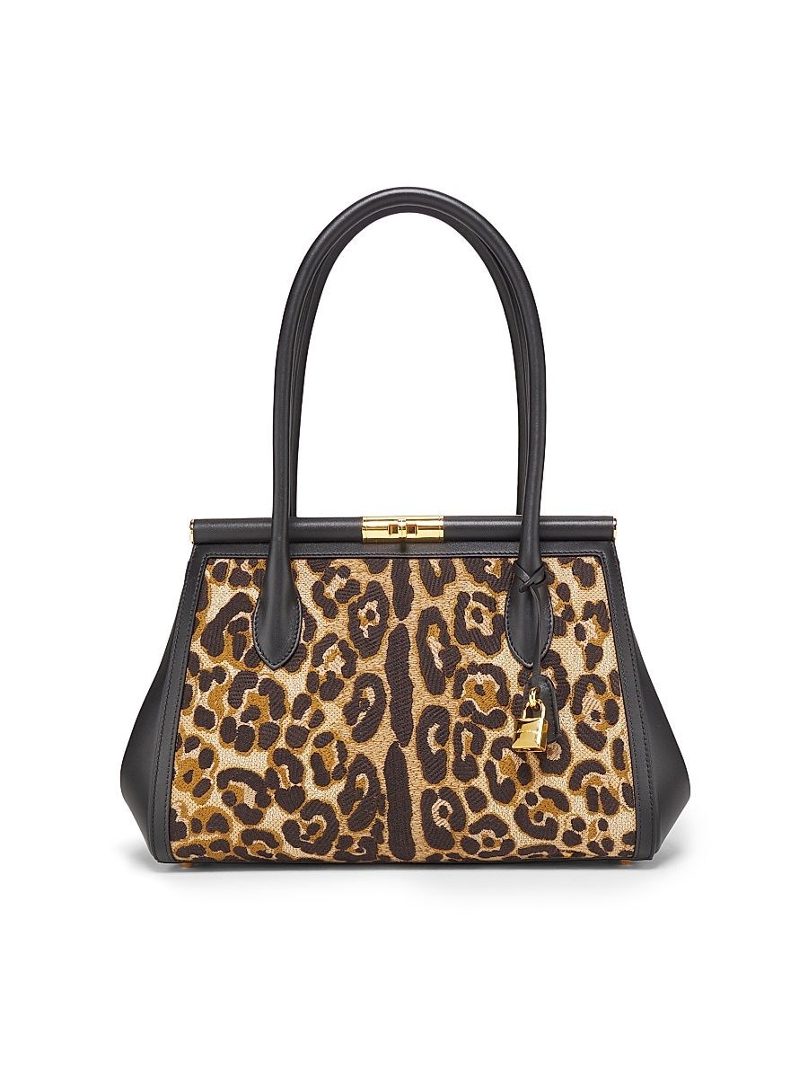 Women's Marlene Leopard Top Handle Bag - Leo Nero
