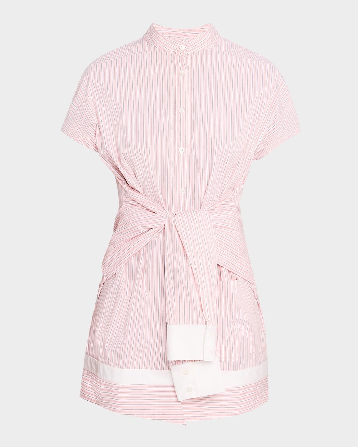 Upside Down Shirt Short-Sleeve Mini Dress