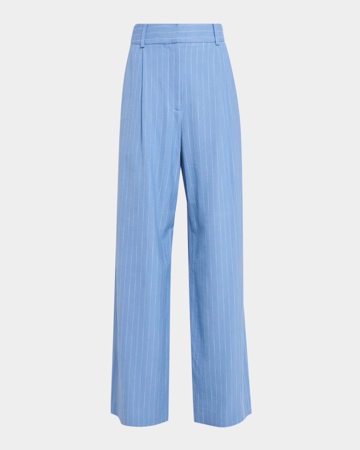 Heyser Pinstripe Wide-Leg Pants