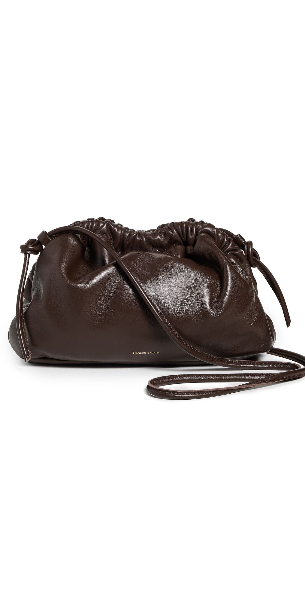 Mansur Gavriel Mini Cloud Clutch Chocolate One Size