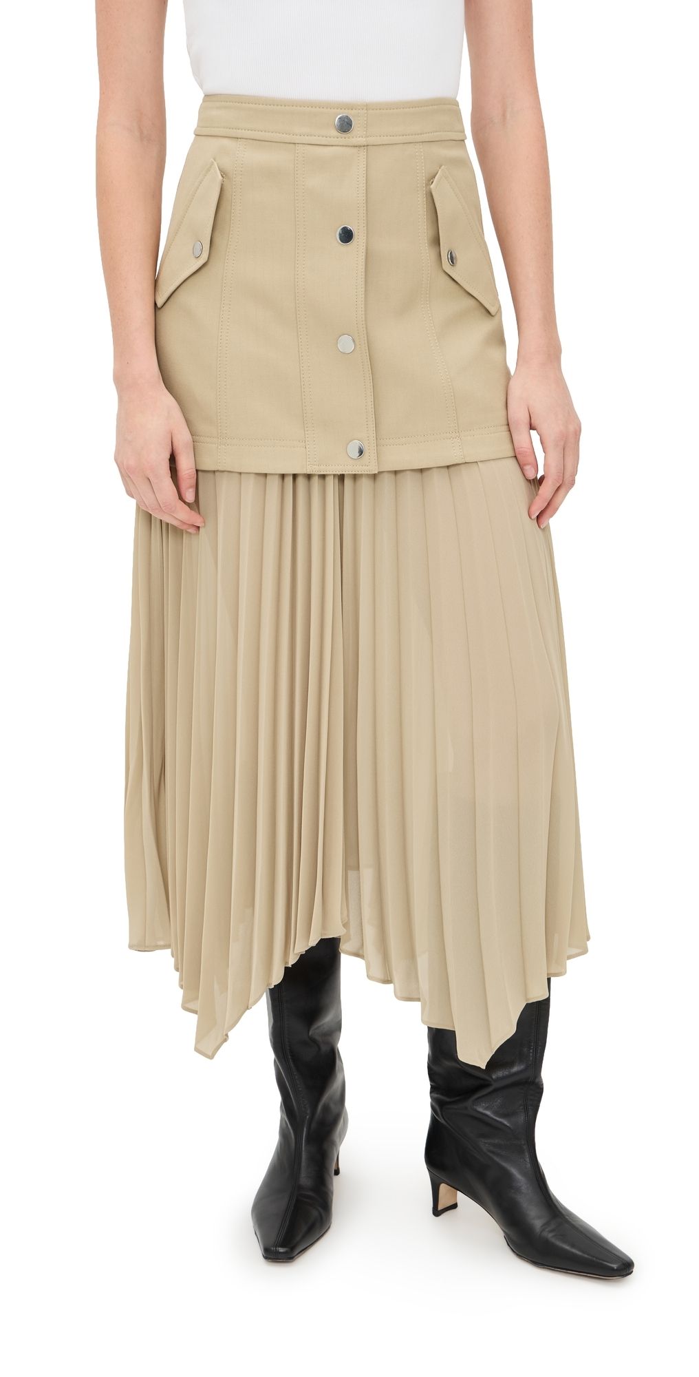 Veronica Beard Patricka Skirt Sand 4