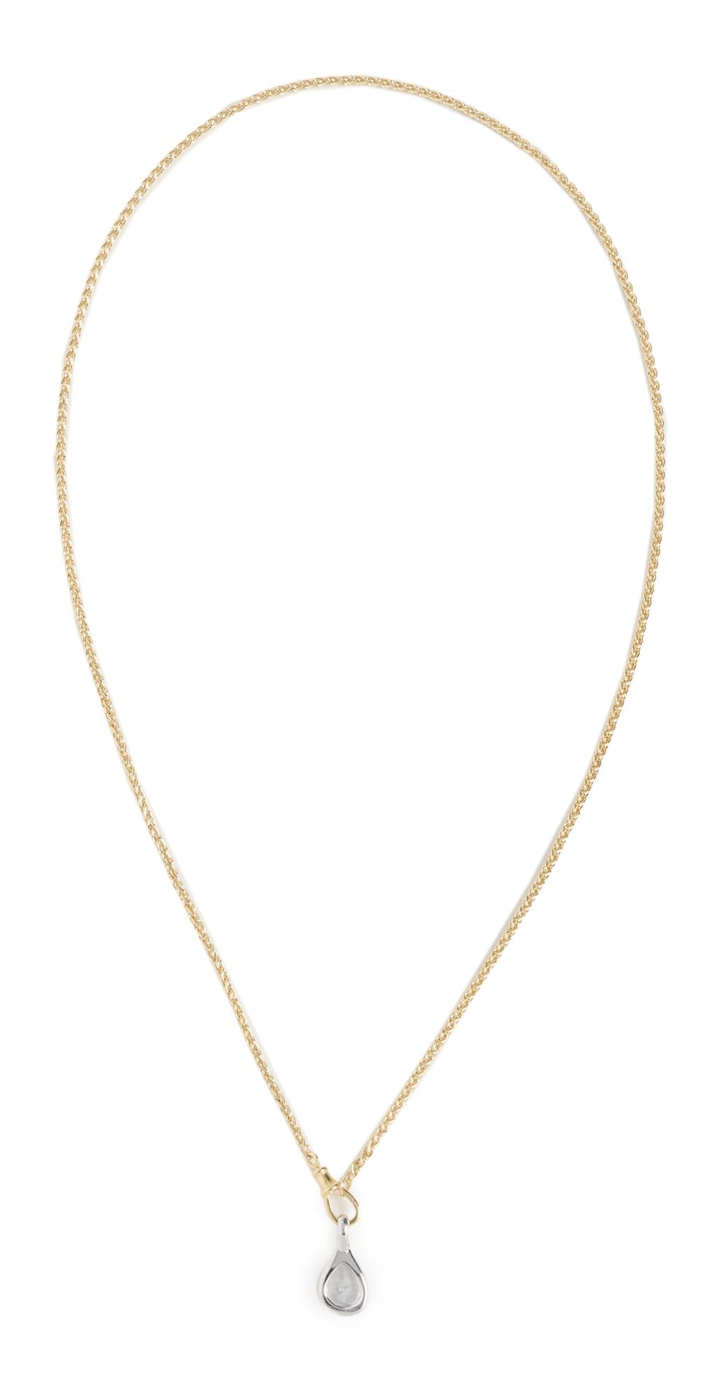 SHASHI Pear Diamond Chain Necklace Gold One Size