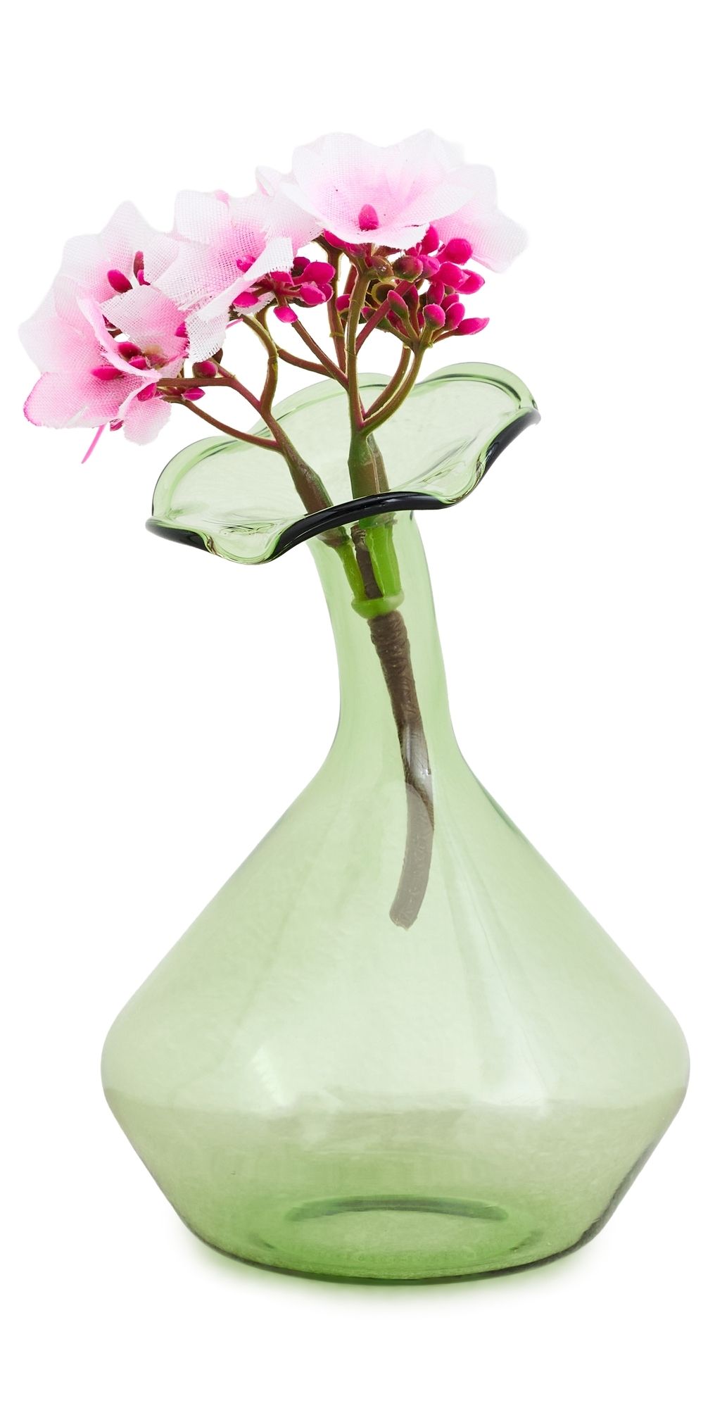 Tizo Design Glass Angled Neck Mini Vase Green One Size