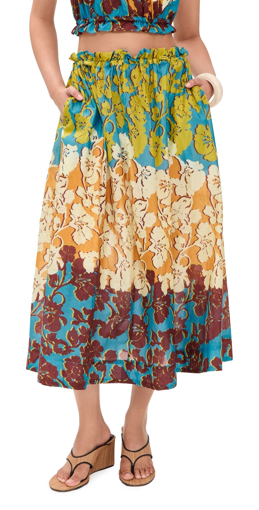 ALÉMAIS Splice Midi Skirt Multi 8