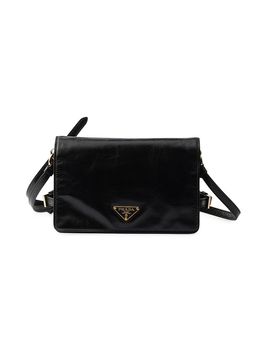 Women's Mini Leather Shoulder Bag - Black