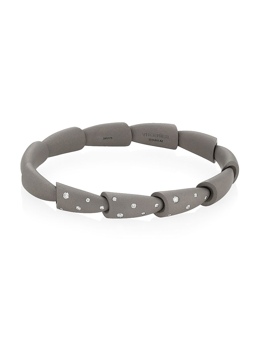 Women's Calla Media Titanium & Diamond Bracelet - Titanium