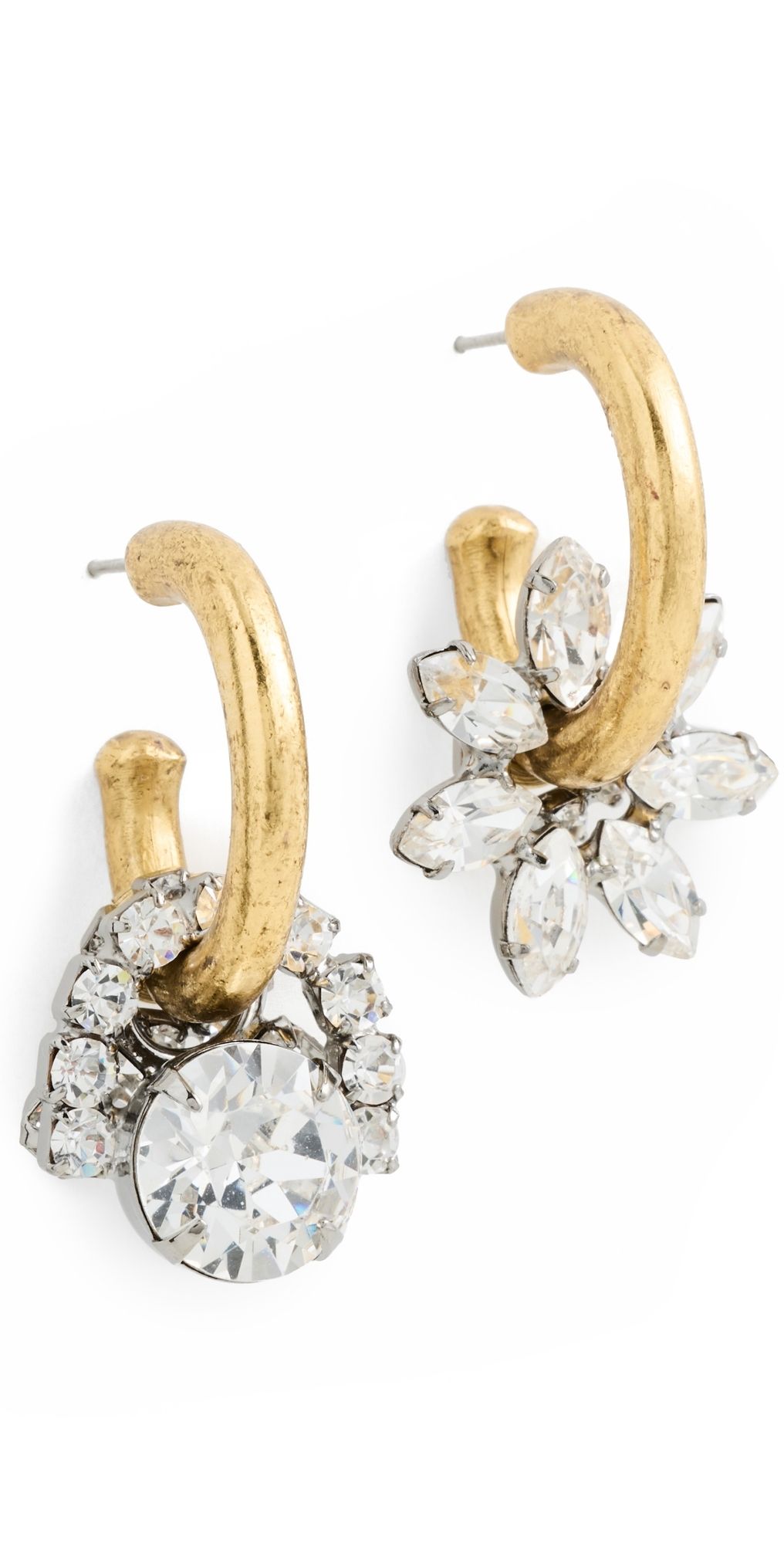 Elizabeth Cole Crystaria Earrings Gold One Size