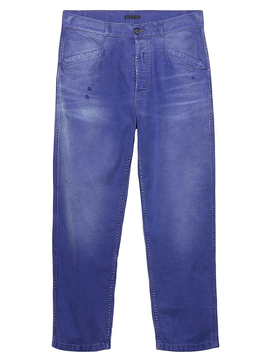 Men's Cotton Twill Jeans - Blue - Size 38
