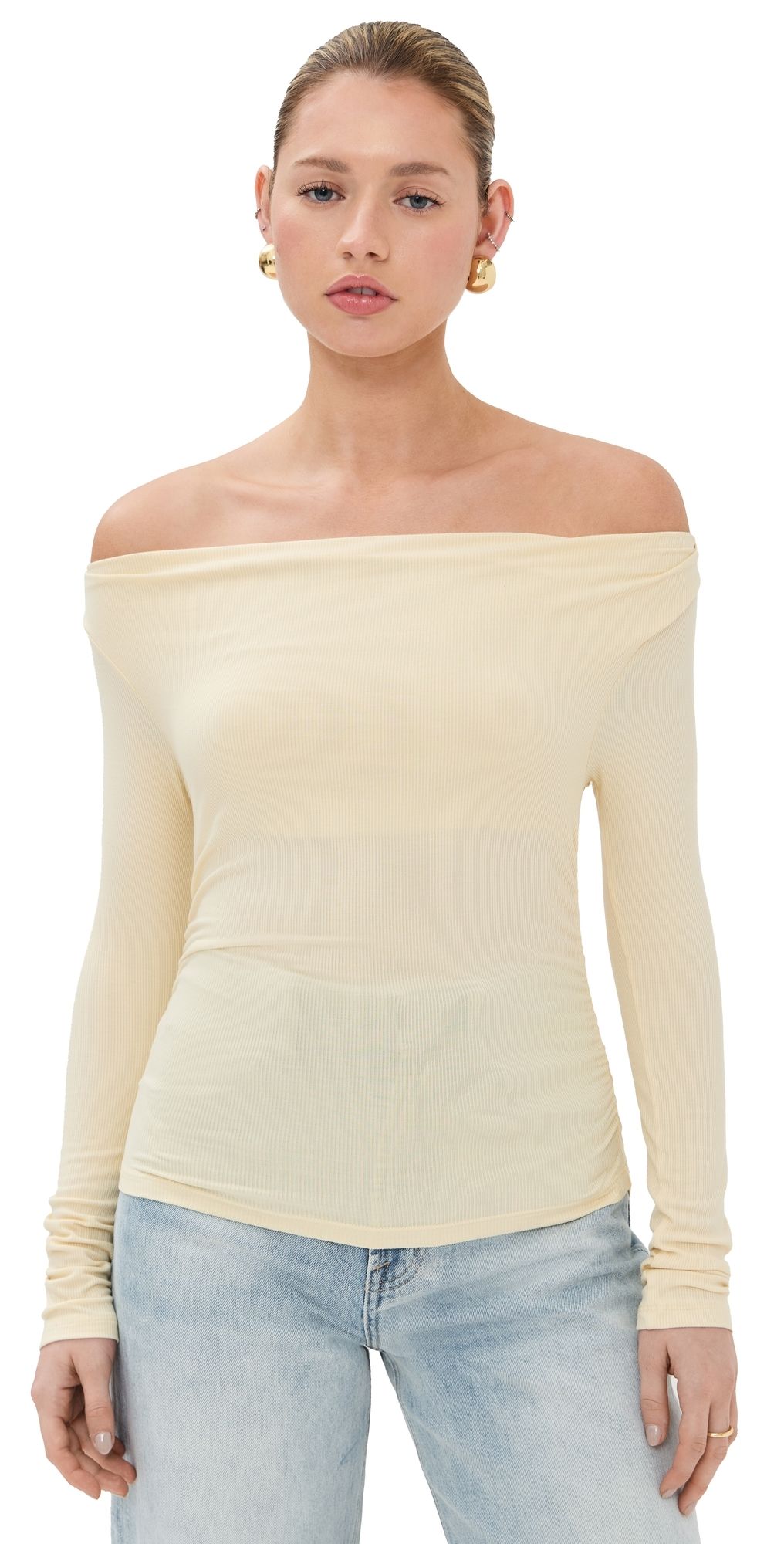 LE BOP Scarlet Off Shoulder Top Ivory XXL