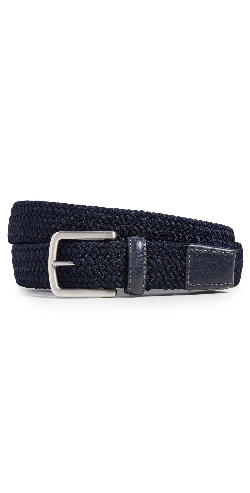 Faherty Stretch Woven Belt Navy S