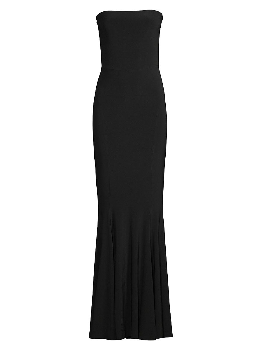 Women's Strapless Mermaid Gown - Black - Size XL