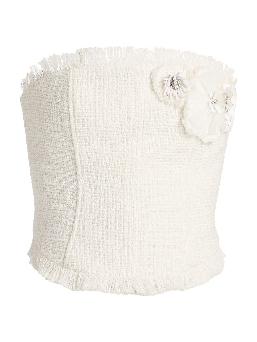 Women's Henriette Crunchy Flower Top - Gardenia - Size Small