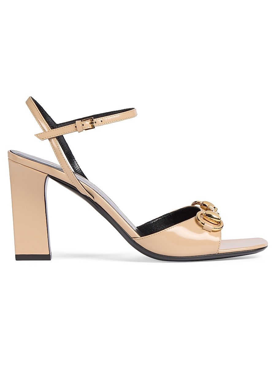 Women's Signora 85MM Leather Sandals - Rose Mole - Size 9.5