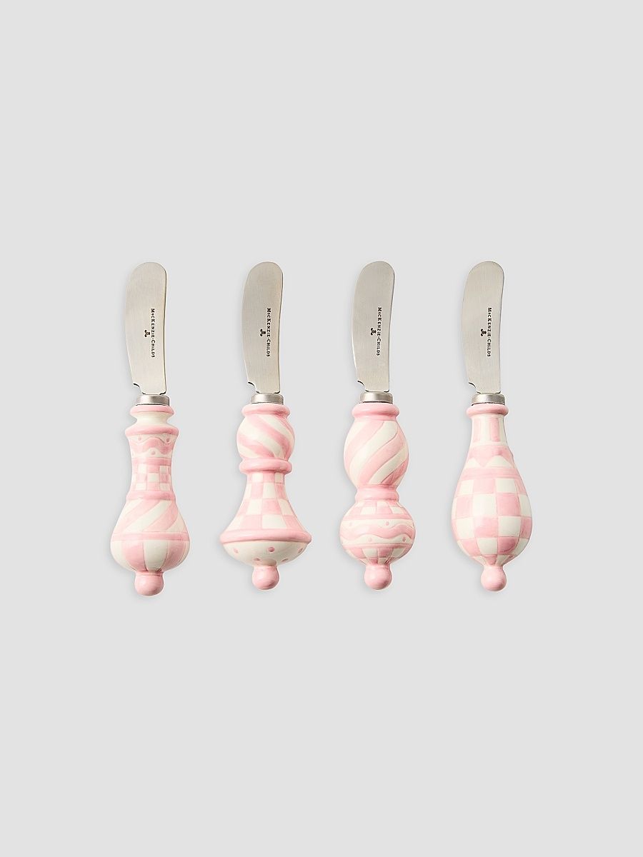 Rosy Check 4-Piece Party Spreader Set