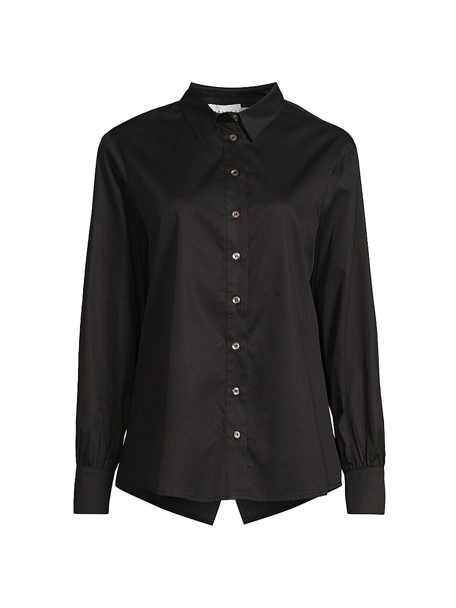 Women's Franklin Button-Front Shirt - Black - Size Large