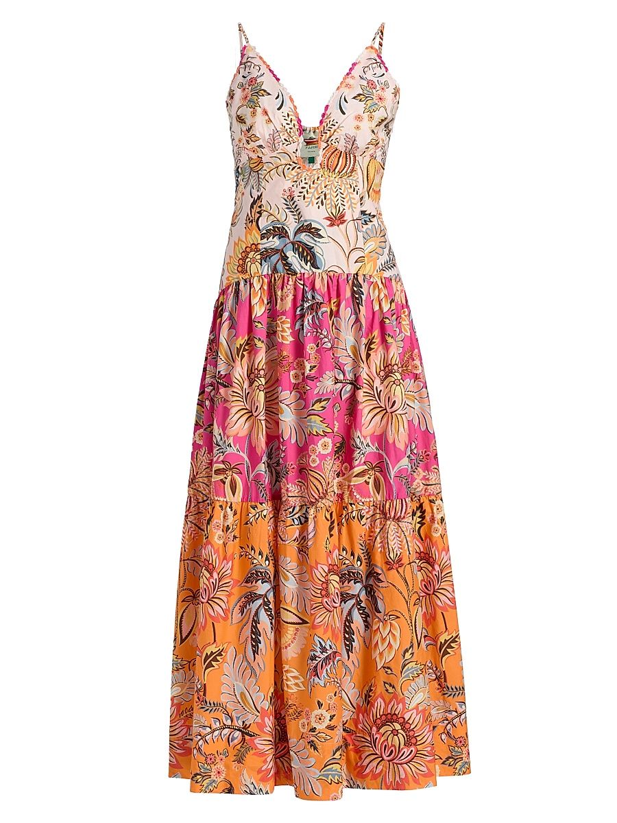Women's Ligia Floral Tiered Maxi Dress - Size Large
