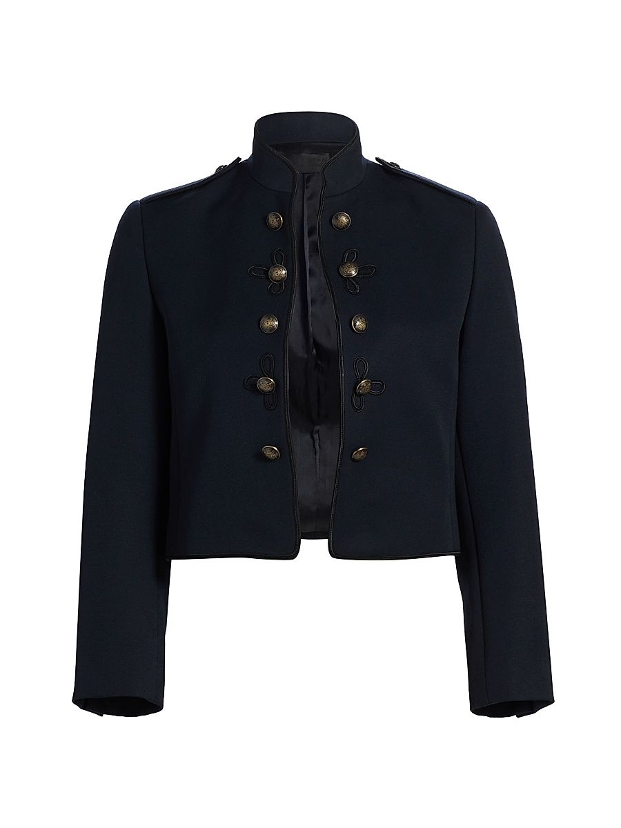 Women's Betsy Virgin Wool Crop Jacket - Midnight - Size XS