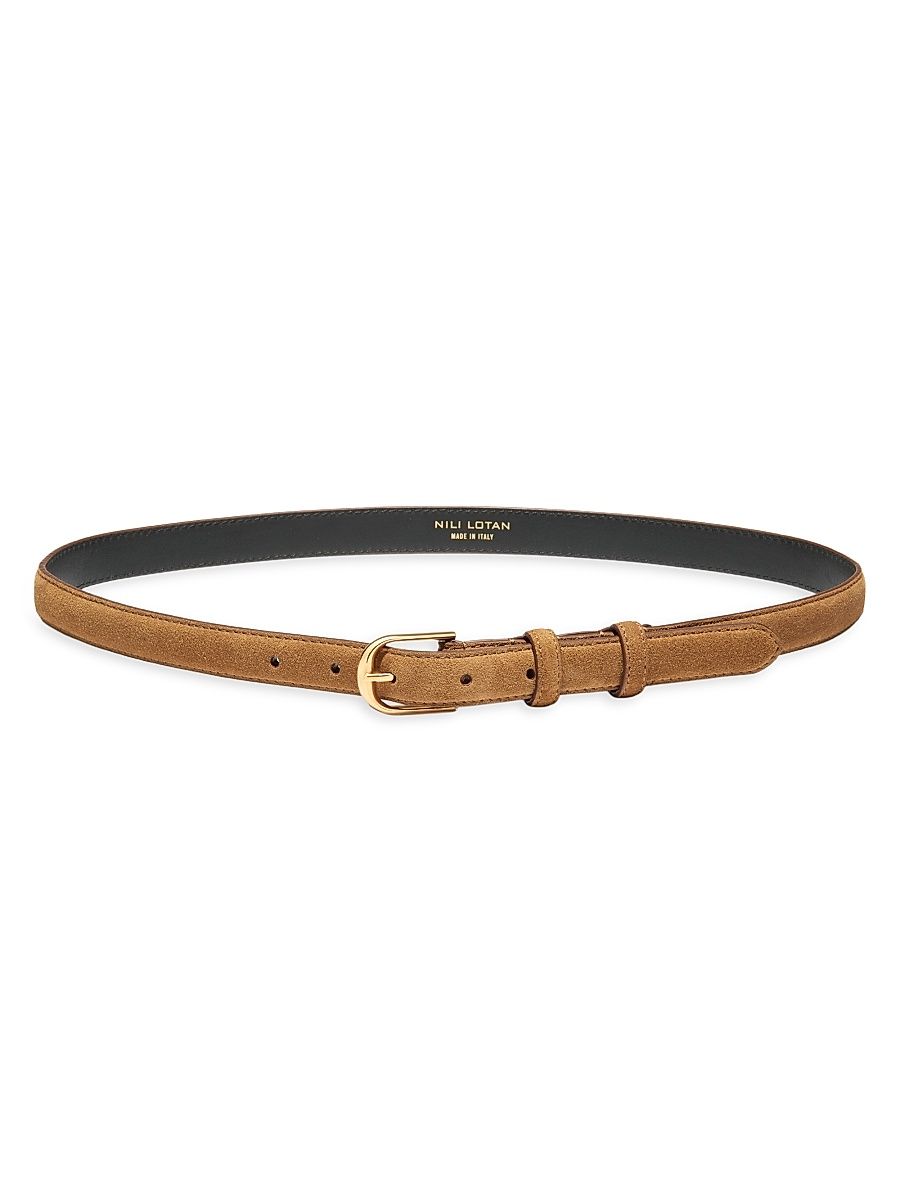 Women's Jane Suede Belt - Brown Gold - Size Medium