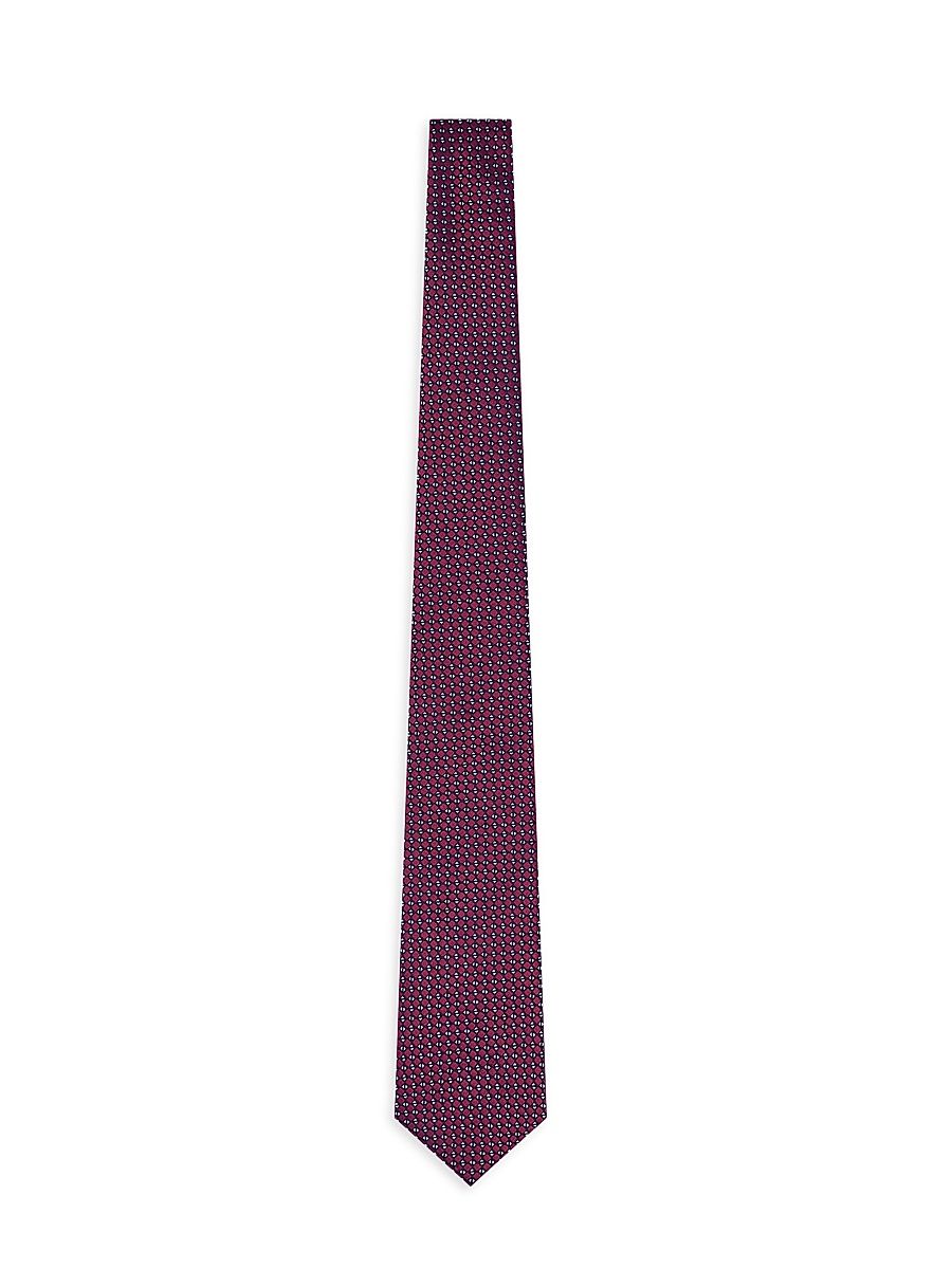 Men's Elaborated Diamond Silk Tie - Fancy Purple