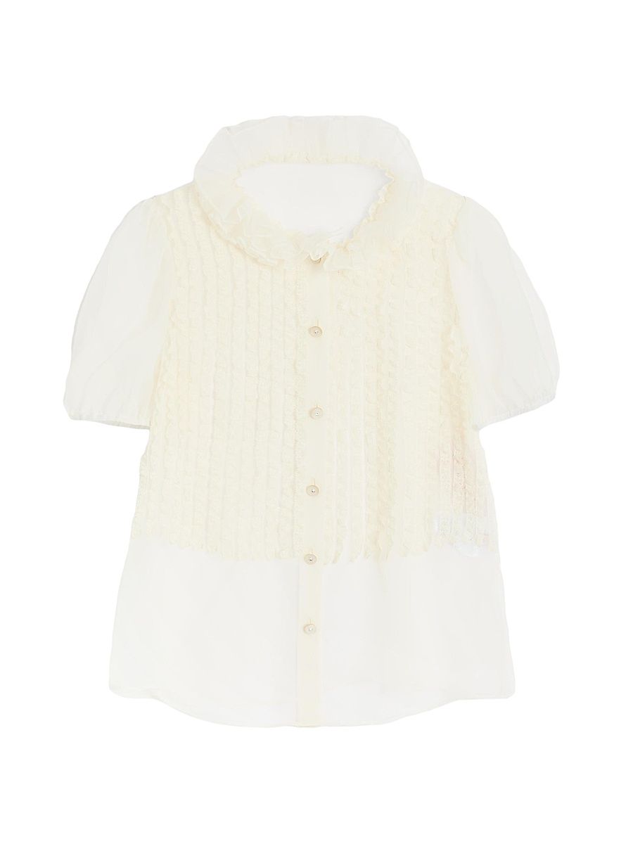 Women's Chiffon Blouse - Ivory - Size 4