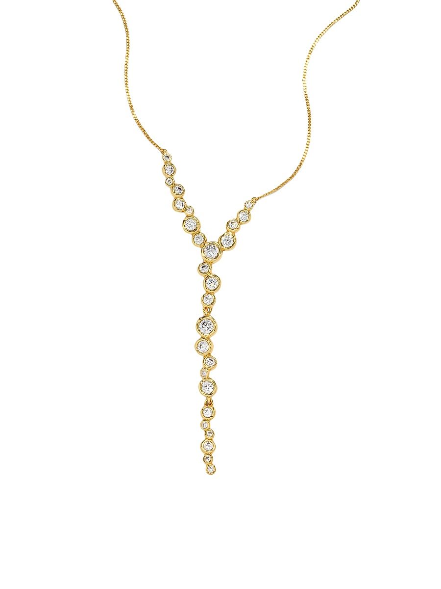 Women's Asterales 14K-Gold-Plated & Cubic Zirconia Cascading Necklace - Gold
