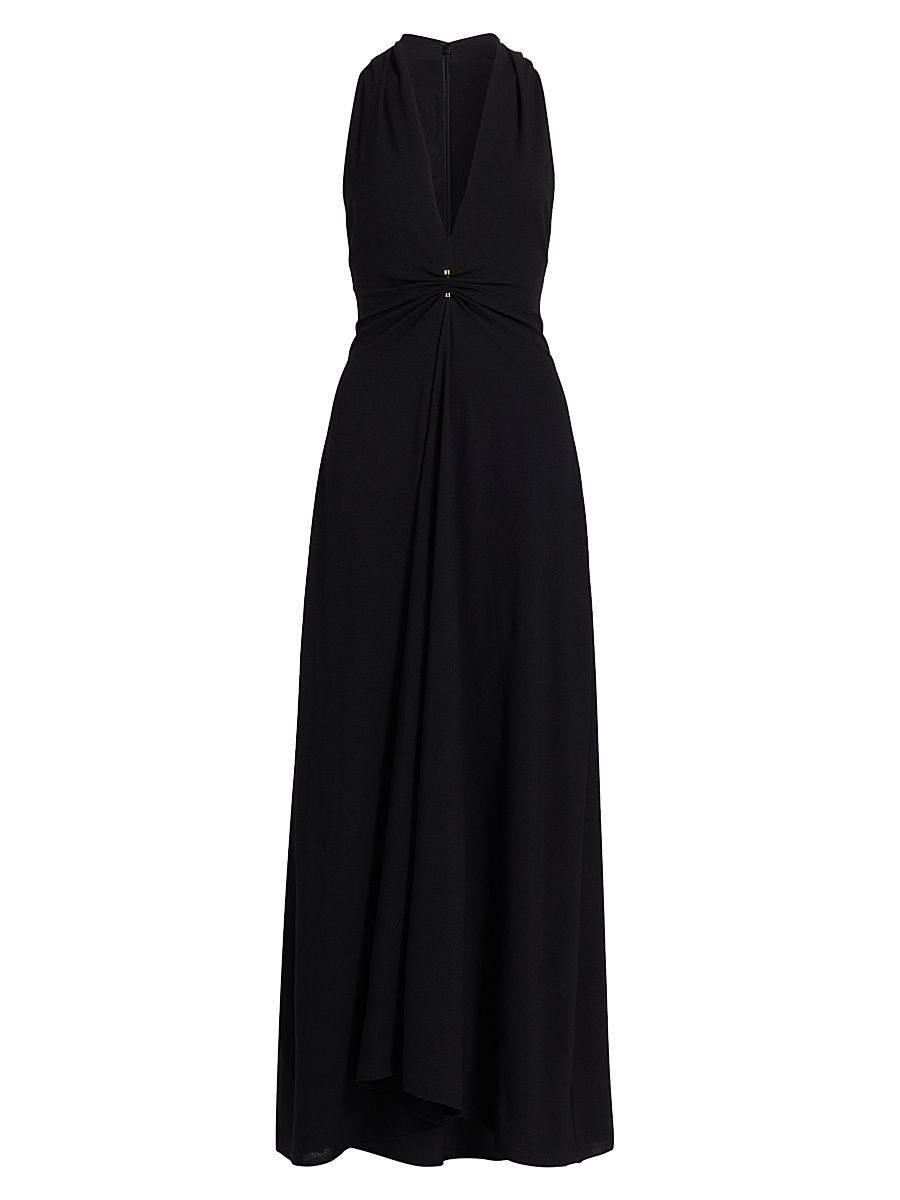Women's The Banks Gathered Waist Maxi Dress - Black - Size 10