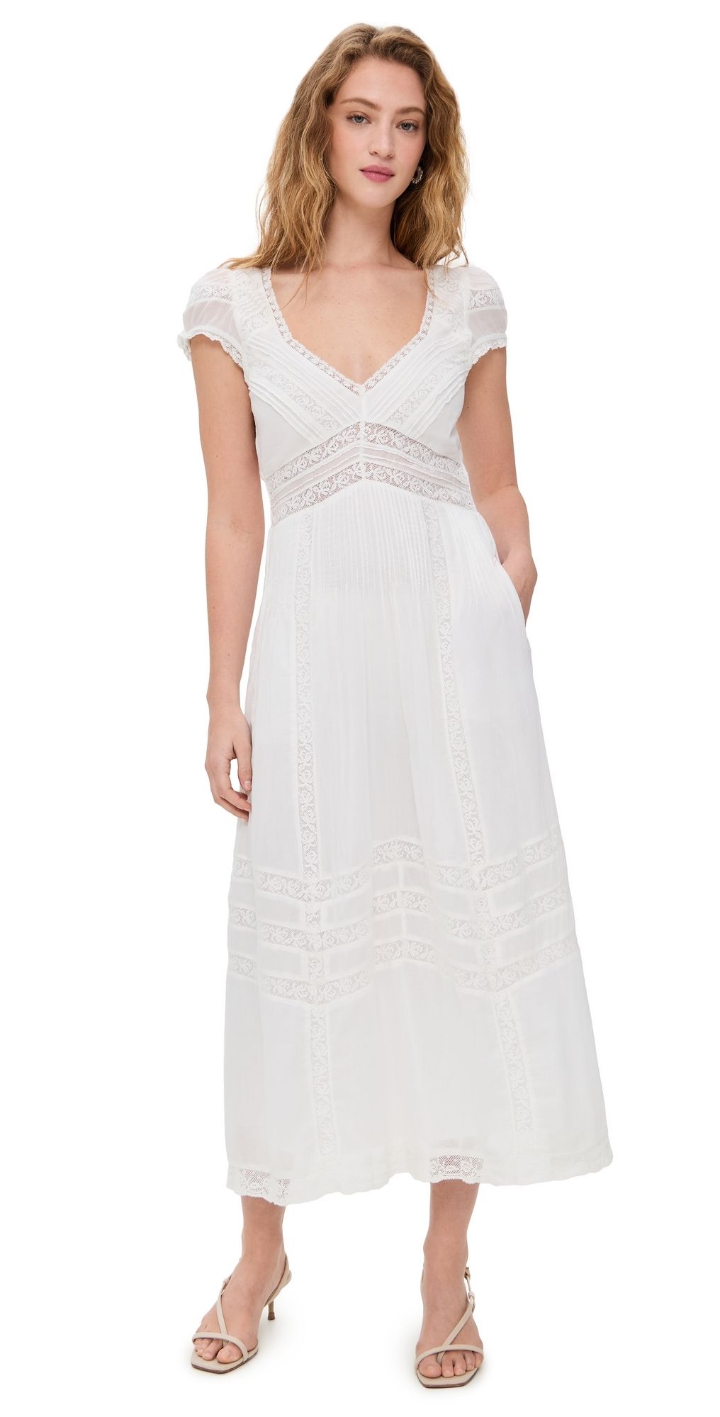 LoveShackFancy Suvi Dress White XL