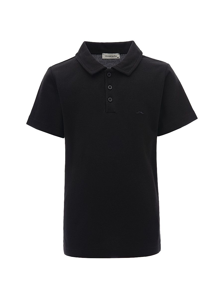 Moustache Boy's Little Boy's & Boy's Solid Polo Shirt - Black - Size 14