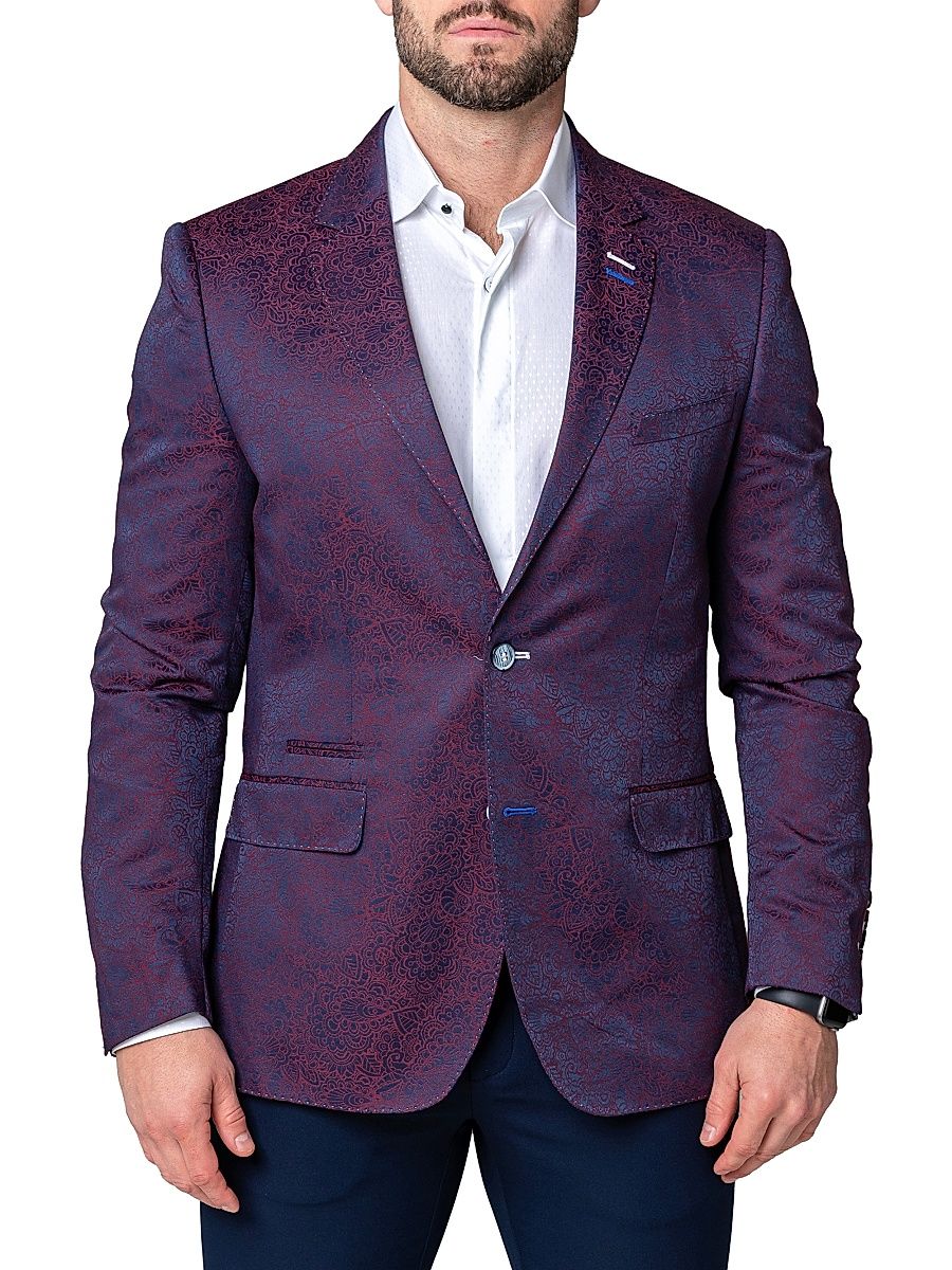 Men's Blazer Socrates Moxy Multi - Dark Purple - Size Large