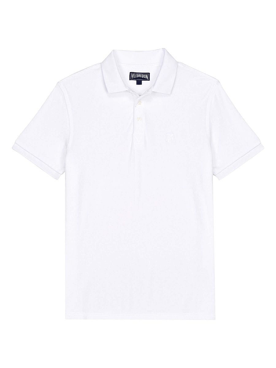 Men's Terry Polo Shirt - White - Size XXXL