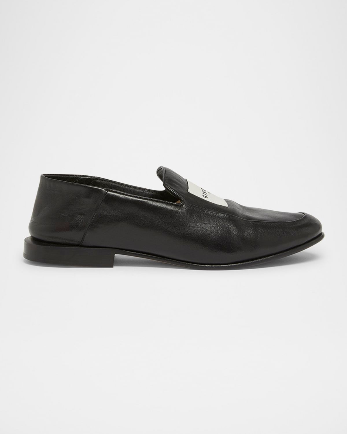 Logo Label Leather Loafers
